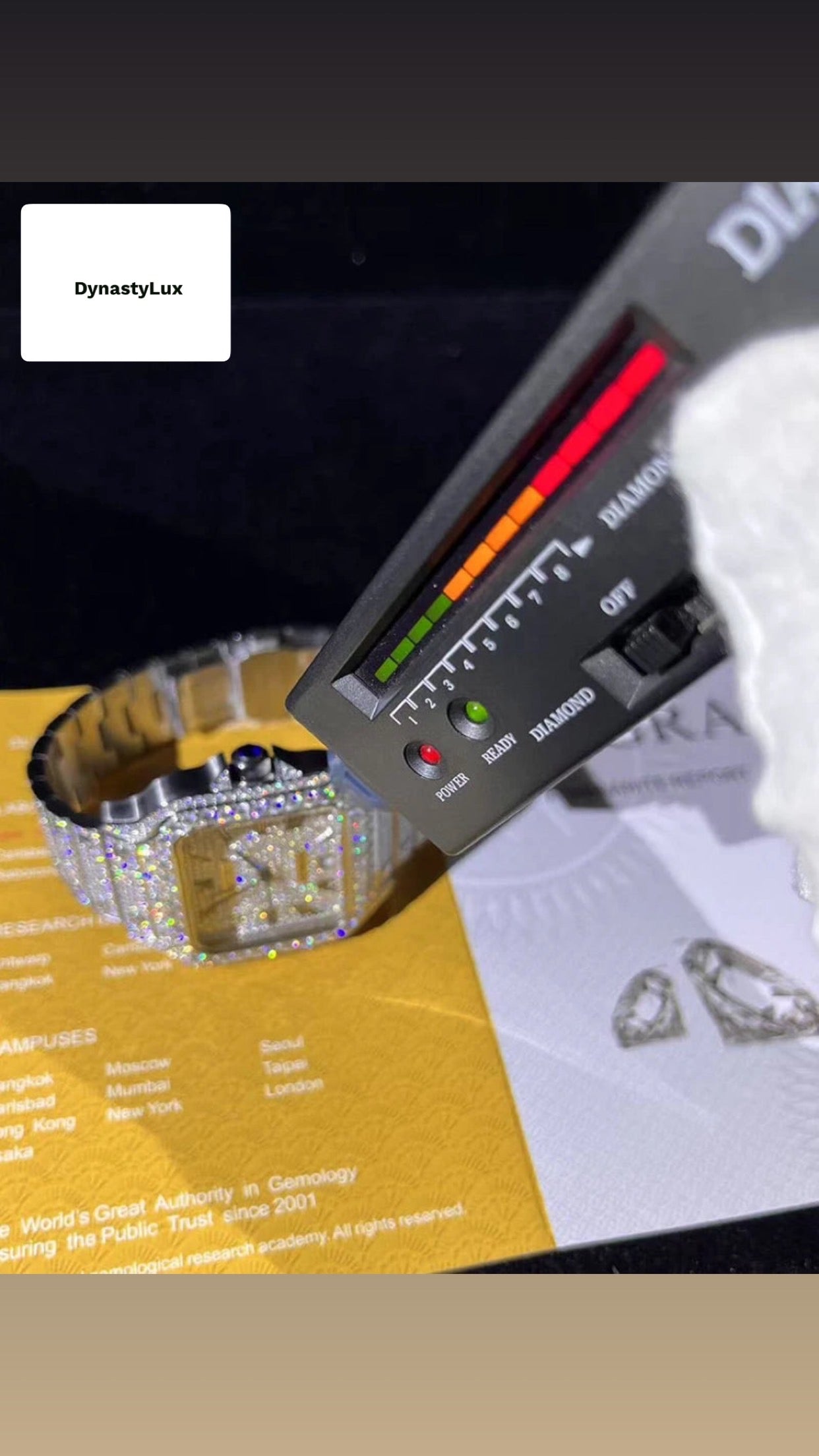 Top Quality vvs moissanite iced out watch with logo