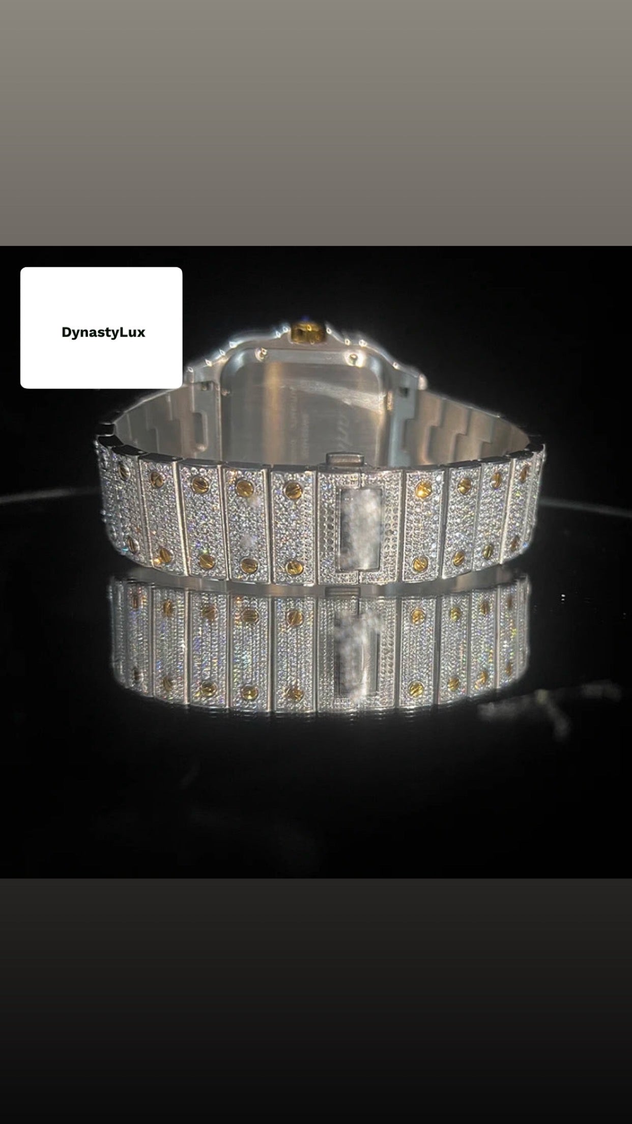 Top Quality vvs moissanite iced out watch with logo