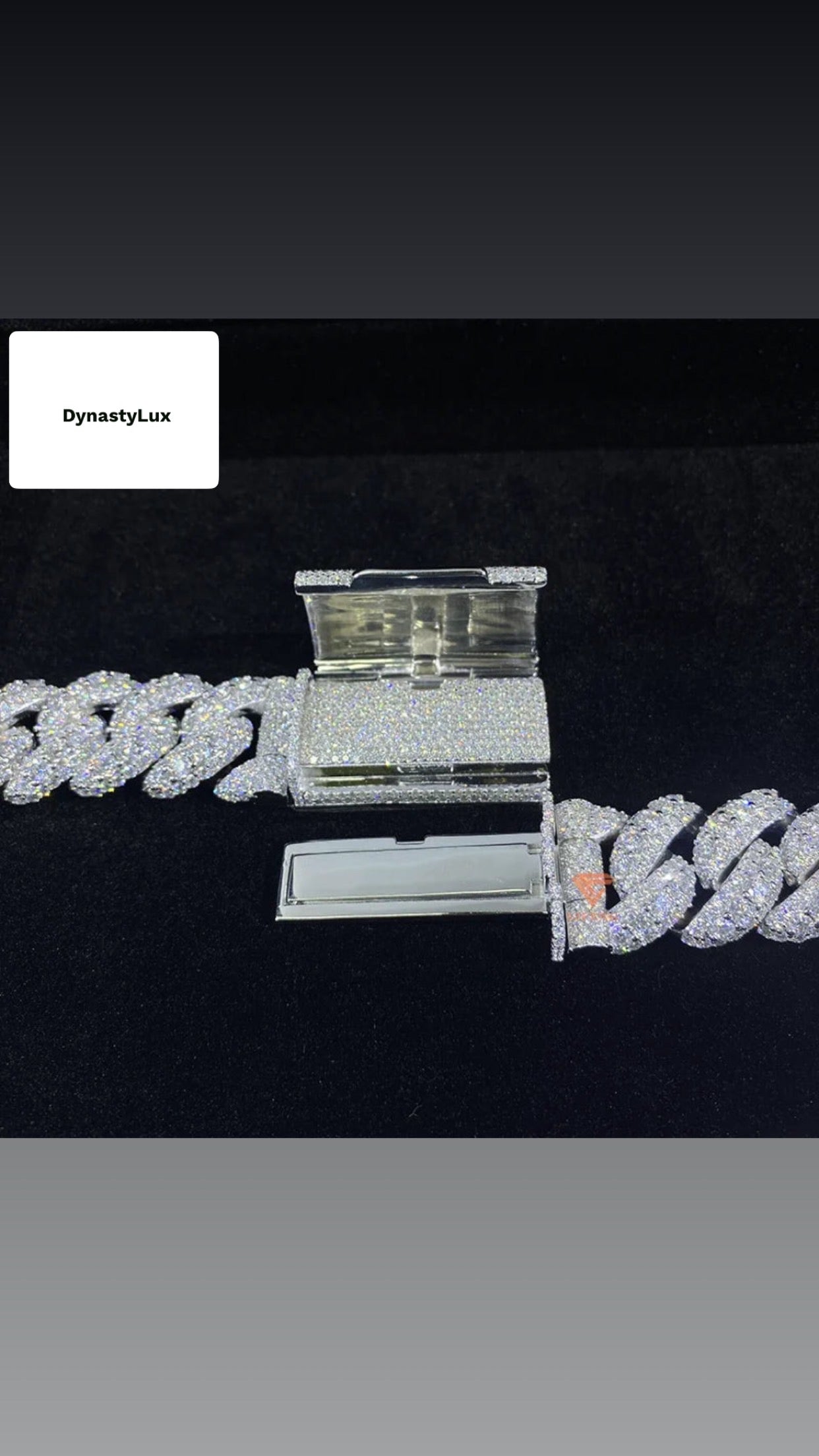 20mm 925 silver moissanite Cuban chain