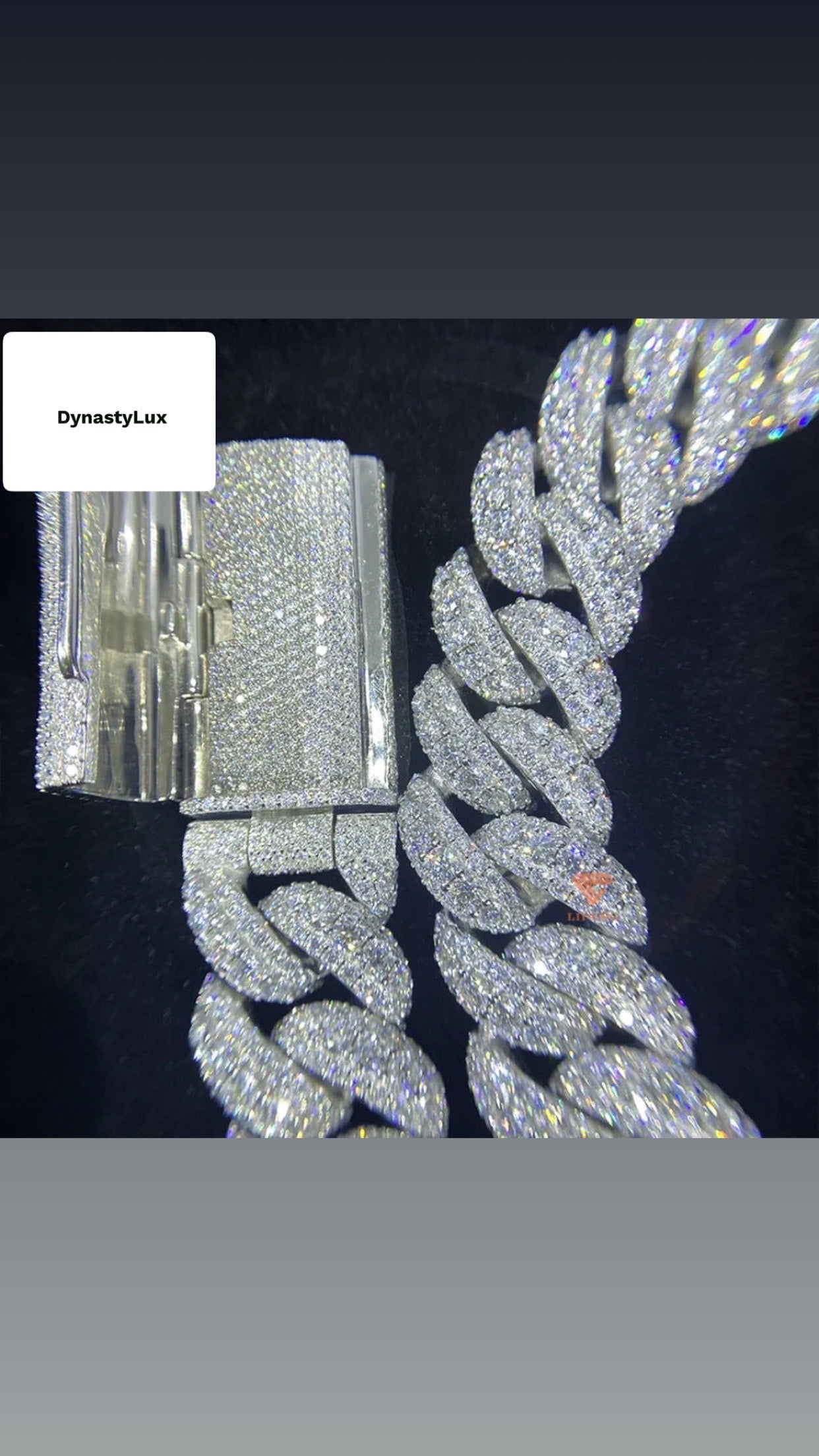 20mm 925 silver moissanite Cuban chain